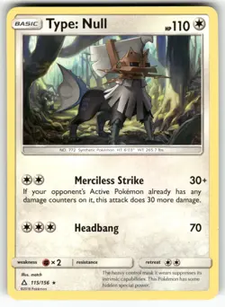 Type: Null SM - Ultra Prism Rare Pokemon Lightly played - Image 1