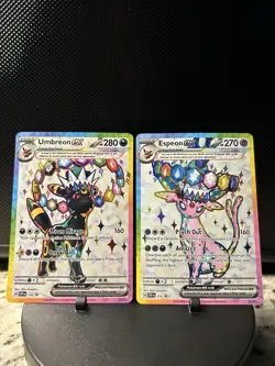 Pokemon Umbreon ex 176 & Espeon ex 175 Prismatic Evolutions Ultra Rare - Image 1