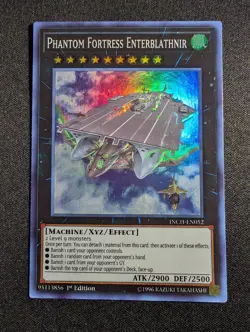 Yugioh - Phantom Fortress Enterblathnir INCH-EN052 1st Edition Super Rare NM - Image 1