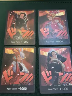 One Piece TCG EB03 DON Foil Set X4 Robin, Nami, UTA, Boa - Image 3