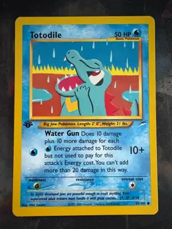 Pokemon Card - Totodile Neo Destiny 85/105 Common 1st Edition LP - Image 1