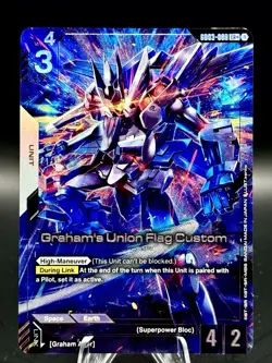 Graham's Union Flag Custom 015 SR/MS LR Bandai Gundam Card Game Unit - Image 1