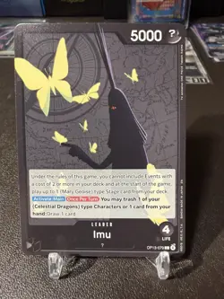 Imu OP13-079 Leader Carrying on His Will ONE PIECE Card Game NM/MNT - Image 1