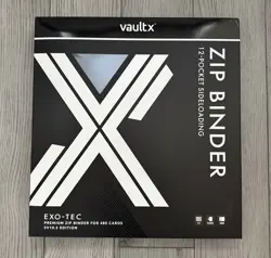Pokemon TCG Cards Vault X SV10.5 Black Bolt 12-Pocket Binder Black White - Image 1