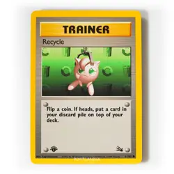 Pokemon - Recycle - 1st Edition - Non Holo - 61/62 - Fossil - Common Card - Image 1