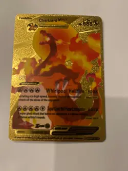 Charizard Vmax Rare Gold Fan Art Mint Pokemon Cards - Image 1