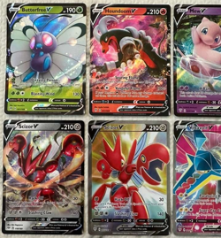 Pokemon V Full Art Card Lot 10 Cards - Mew, Houndoom, Scizor & More! NM - Image 2