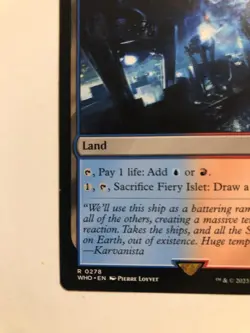 FIERY ISLET - Universes Beyond: Doctor Who #278, Draw a card, red or blue mana ! - Image 4