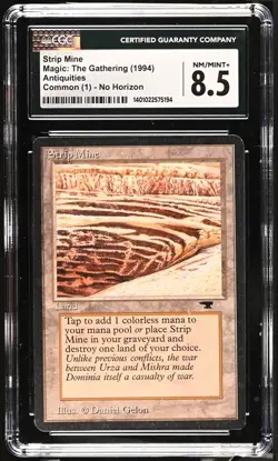 STRIP MINE Antiquities Rare CGC 8.5 MTG [Nostalgium] - Image 1