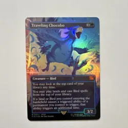 Wizards of the Coast MTG Traveling Chocobo Creature Green Final Fantasy Foil - Image 1