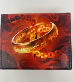 Deck Box Red w Gold Ring MTG Commander Fits 120+ Singles Flip Top Magnetic Close - Image 3