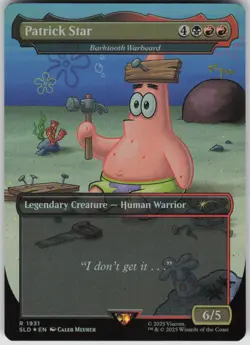 MTG Patrick Star Barktooth Warbeard Foil NM Secret Lair Drop Series Magic 1931 - Image 1