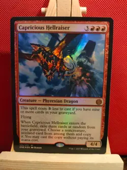 Capricious Hellraiser FOIL - Phyrexia: All Will be One - Mythic - NM - MTG - Image 1