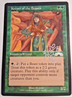 Keeper of the Beasts Exodus MTG Signed by rk post Autographed - Image 1