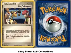 2005 Pokemon, EX Unseen Forces, #86/115 Mary's Request, Uncommon - Image 1
