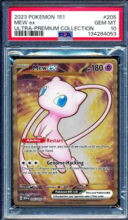 Mew ex 2023 Pokemon 151 UPC Ultra Premium #205 Gold Metal Full Art PSA 10 - Image 1
