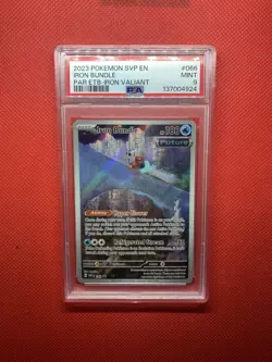 2023 POKEMON SVP EN-SV BLACK STAR PROMO #066 IRON BUNDLE PSA 9 - Image 1
