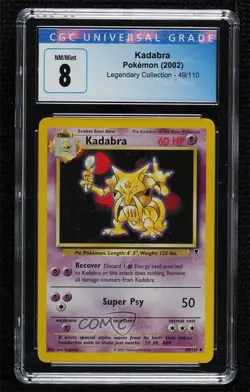Kadabra Pokemon Legendary Collection CGC 8 2002 - Image 1