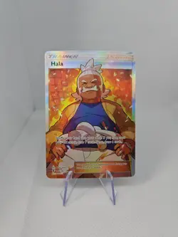 Hala Full Art 143/145 SM Guardians Rising Holo Pokemon TCG - Image 1