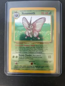 Pokemon Venomoth 13/64 Jungle Set Holo Unlimited Error/No Symbol LP-MP - Image 1