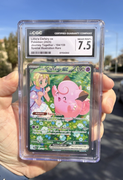 Lillie's Clefairy EX, Pokemon CGC 7.5, Journey Together, Illustration Rare, 184 - Image 1
