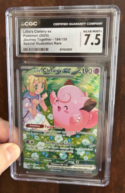 Lillie's Clefairy EX, Pokemon CGC 7.5, Journey Together, Illustration Rare, 184 - Image 4