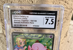 Lillie's Clefairy EX, Pokemon CGC 7.5, Journey Together, Illustration Rare, 184 - Image 5
