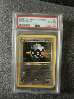 PSA 10 Forretress 2 Neo Discovery Rare Pokemon 2001 Gem Mint Unlimited - Image 1