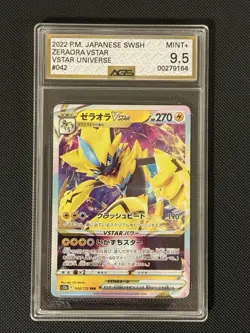 Pokemon SWSH Crown Zenith Zeraora VSTAR 042/172 AGS Mint+ 9.5 Holo Rare 2023 - Image 1