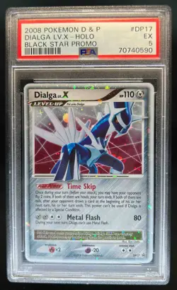 2007 Pokemon Diamond & Pearl Black Star Promos Dialga LV.X #DP17 PSA 5 - Image 1