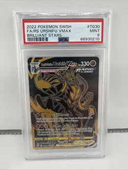 POKEMON 2022 Brilliant Stars Full Art Rapid Strike URSHIFU VMAX #TG30 PSA 9 Mint - Image 1