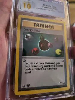 (POP 6) CGC 10 PRISTINE 2000 Pokemon Gym Heroes 1st Edition Energy Flow 122/132 - Image 2