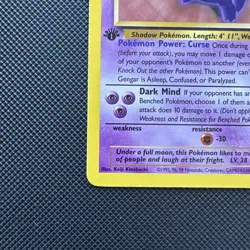 Gengar 20/62 Pokemon Fossil 1st Edition Rare - Great Condition - Image 5