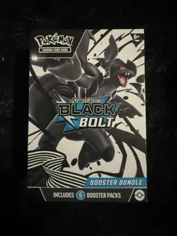 Pokemon Scarlet & Violet Black Bolt Booster Bundle 6 Pack Factory Sealed New - Image 1