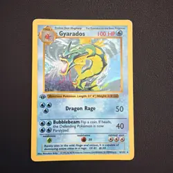 Pokemon TCG Gyarados 006/102 Base Set Shadowless 1st Edition Holo Rare - Image 1