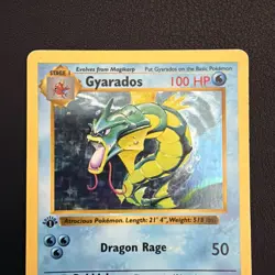 Pokemon TCG Gyarados 006/102 Base Set Shadowless 1st Edition Holo Rare - Image 2