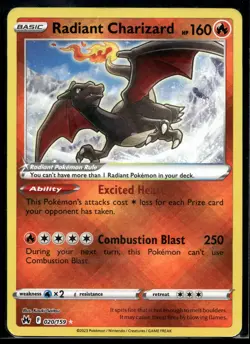 2023 Pokemon Crown Zenith 020 Radiant Charizard LP - Image 1