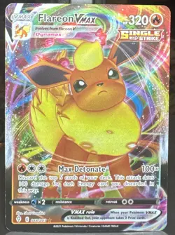 Pokemon Flareon VMAX 018/203 SWSH07: Evolving Skies Ultra Rare (Full Art) Holo - Image 1