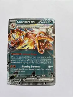 Pokemon TCG Charizard EX 125/197 Double Rare Holo SV03 Obsidian Flames - Image 1