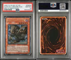 2005 YU-GI-OH! ELEMENTAL ENERGY 1ST EDITION #EN024 GLDD.WU-LORD/DRK.WLD. PSA 10 - Image 1