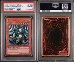 2007 YU-GI-OH! FOTB-FORCE OF THE BREAKER #EN026 RAIZA/STORM MONARCH PSA 8 - Image 1