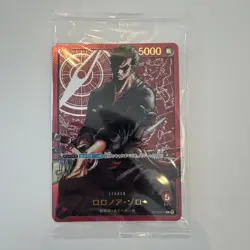 Sealed Roronoa Zoro L OP01-001 Gold Text Lecafig Par One Piece Card Japanese - Image 1