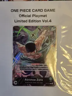 One Piece Official Playmat Limited Edition Vol.4 w/ Promo Zoro Leader English - Image 2