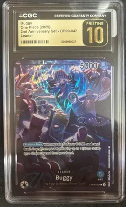 Buggy (English Version 2nd Anniversary Set) OP09-042 One Piece Cgc 10 Pristine - Image 1