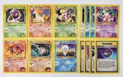 Pokemon Gym Challenge Lot Koga’s Arbok Rare 25/132, Blaine's Rapidash 33/132, - Image 1