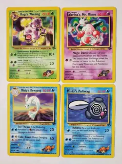 Pokemon Gym Challenge Lot Koga’s Arbok Rare 25/132, Blaine's Rapidash 33/132, - Image 4