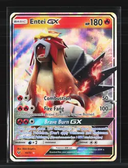 Pokemon 2017 Shining Legends Entei GX #10/73 - Image 1