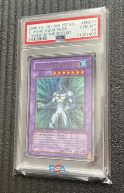 Yugioh! Elemental Hero Aqua Neos POTD-EN031 Ultra 1st Ed PSA 💎 GEM MT 10 💎 - Image 1