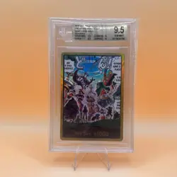 One Piece Don!! Card The Azure Sea's Seven Gold Egghead graded slab OP14 - Image 1
