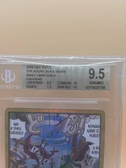 One Piece Don!! Card The Azure Sea's Seven Gold Egghead graded slab OP14 - Image 3